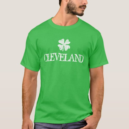 Cleveland St Patricks Day shirt with shamrock logo