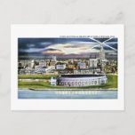 Cleveland Stadium Skyline at Dusk, Cleveland, Ohio Postcard