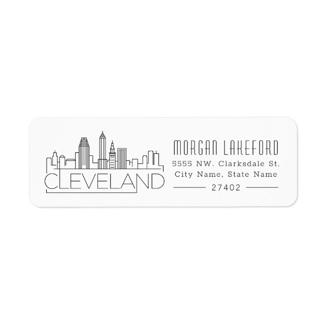 Cleveland Stylized Skyline | Label (Front)