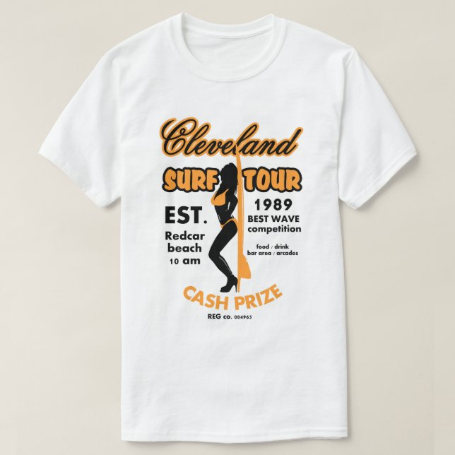 Cleveland surf tour Redcar Surf competition T-Shirt (Design Front)