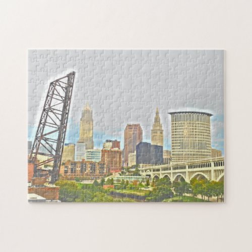 Cleveland True Colors Skyline Jigsaw Puzzle