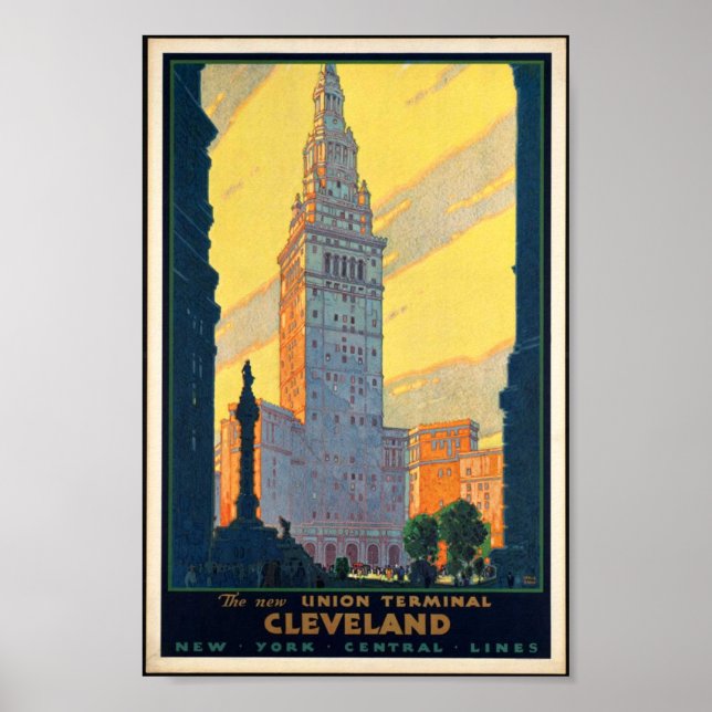 Cleveland Union Terminal Vintage Poster (Front)