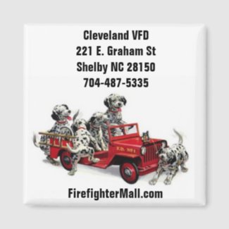 Cleveland VFD Dalmation Refrigerator Magnet