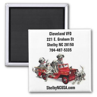 Cleveland VFD Dalmations Firefighters Magnet