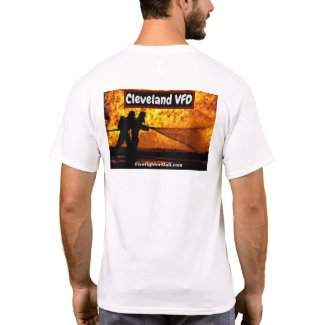 Cleveland VFD Firefighter Flames T-Shirt