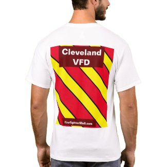 Cleveland VFD Firefighter Red/Yellow T-Shirt