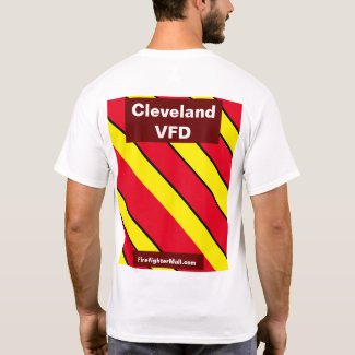 Cleveland VFD Firefighter Red/Yellow T-Shirt
