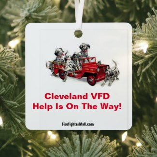 Cleveland VFD Help Is On The Way! Metal Ornament