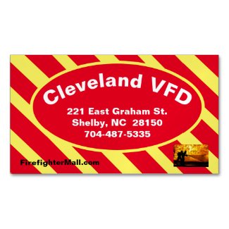 Cleveland VFD Magnetic Business Cards