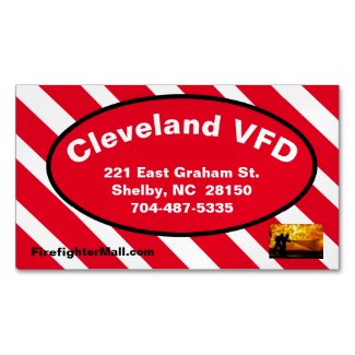 Cleveland VFD Magnetic Business Cards