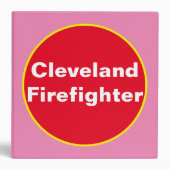 Cleveland VFD Woman Firefighter 3 Ring Binder (Front)
