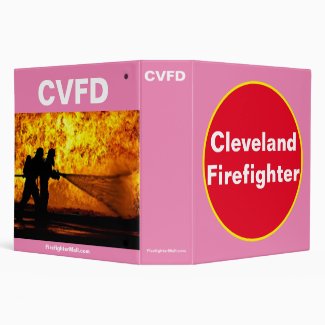Cleveland VFD Woman Firefighter 3 Ring Binder