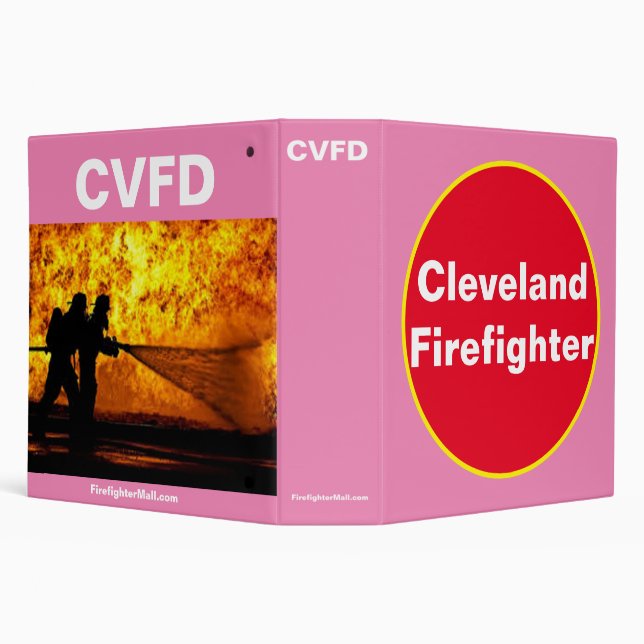 Cleveland VFD Woman Firefighter 3 Ring Binder (Background)