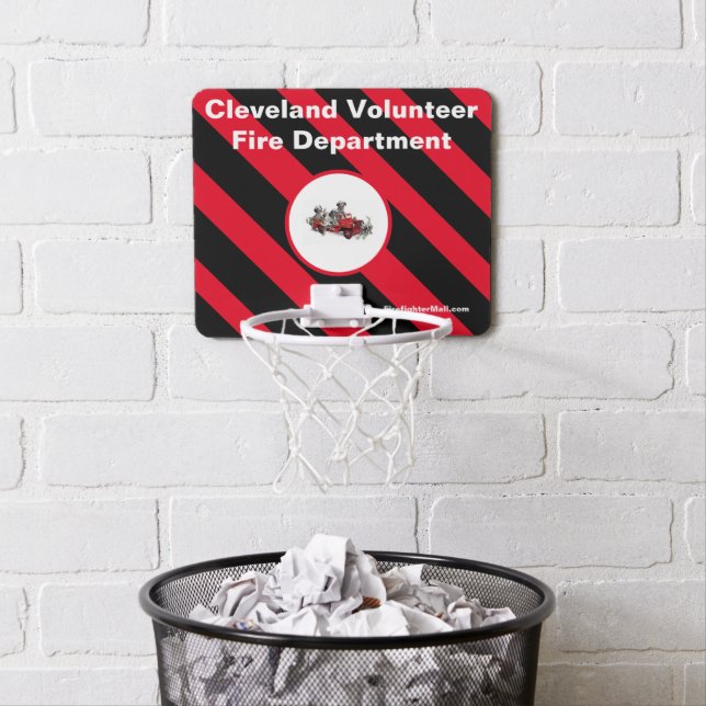Cleveland Volunteer Fire Department Dalmations Min Mini Basketball Hoop (In Situ)