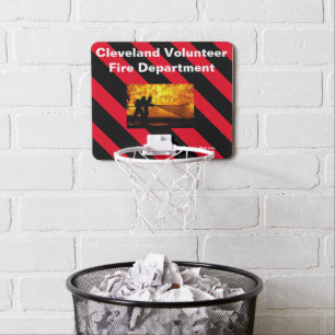Cleveland Volunteer Fire Department flames Mini Ba Basketball Hoop