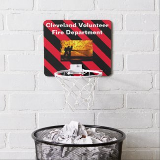 Cleveland Volunteer Fire Department flames Mini Basketball Hoop