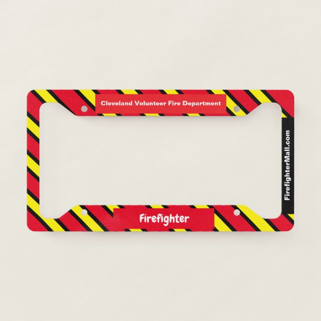 Cleveland Volunteer Fire Department License Frame (Front)