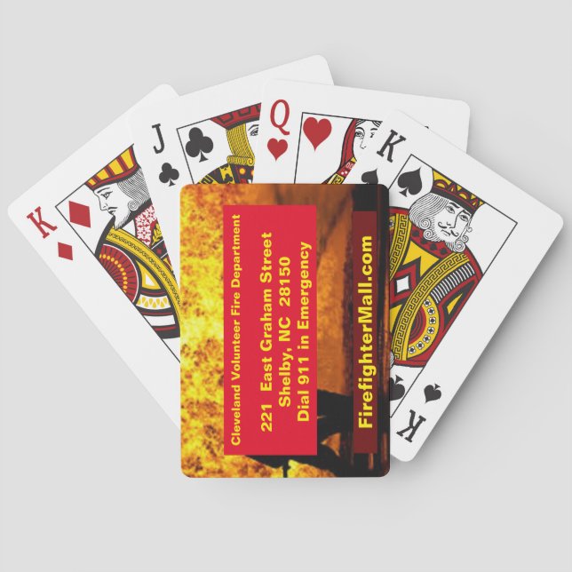 Cleveland Volunteer Fire Department Playing Cards (Back)