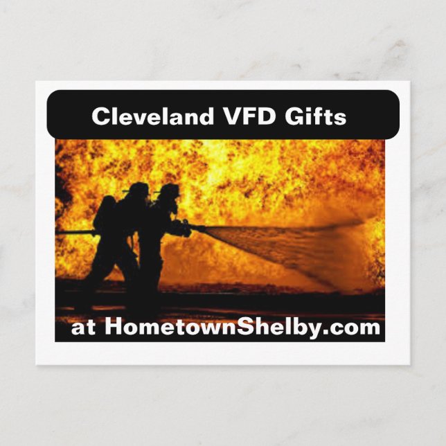Cleveland Volunteer Fire Department Postcard (Front)
