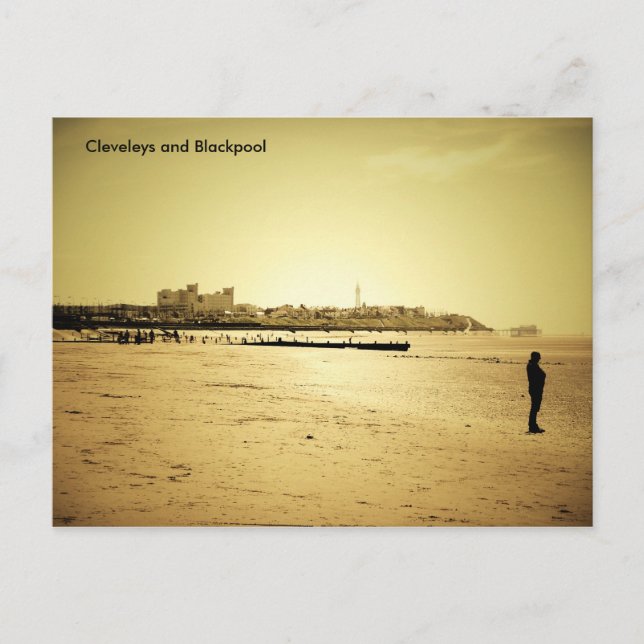 Cleveleys and Blackpool Postcard (Front)