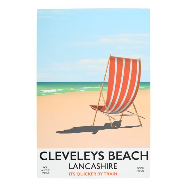 Cleveleys Beach Lancashire seaside poster (Front)