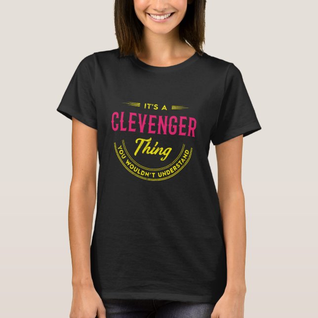 CLEVENGER Name, CLEVENGER family name crest T-Shirt (Front)