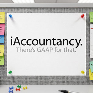 Clever Accounting Humor GAAP Tech Pun Poster