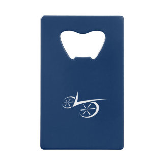 Clever Blue Defined Biking Template Credit Card Bottle Opener