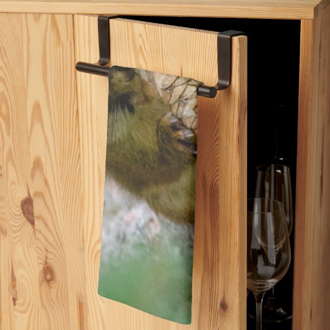 Clever Brown Squirrel – Forest Animal Kitchen Towel (Thirds Fold)