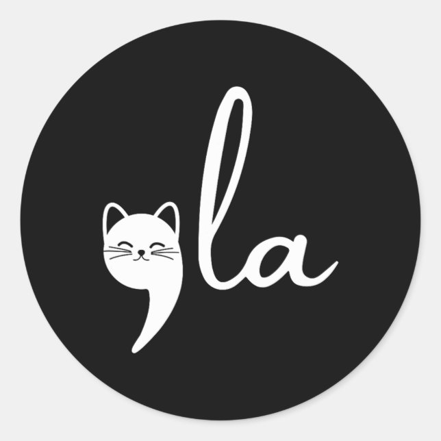 Clever Cat Lady  Classic Round Sticker (Front)
