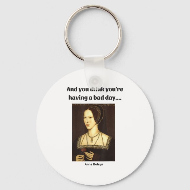 Clever Creations Blue Uni-adults Modern Round Coll Keychain (Front)