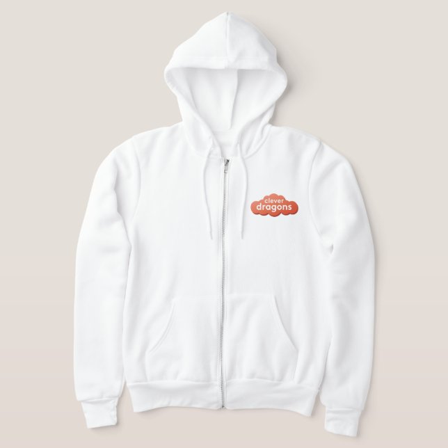 Clever Dragons Zip-up Hoodie (Laydown)