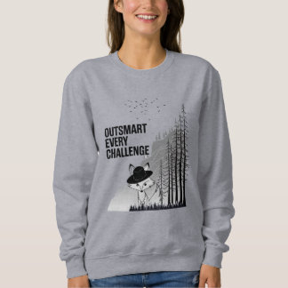 Clever Fox Motivational Design Sweatshirt