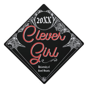 Clever Girl Vintage Style Grad Cap Topper