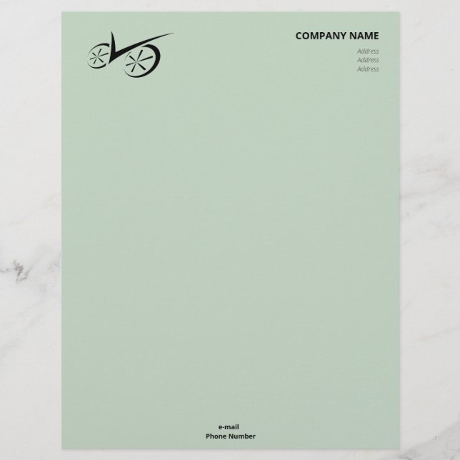 Clever Green Defined Biking Letterhead (Front)