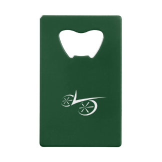 Clever Green Defined Biking Template Credit Card Bottle Opener