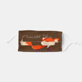 Clever like a fox adult cloth face mask (Front, Folded)