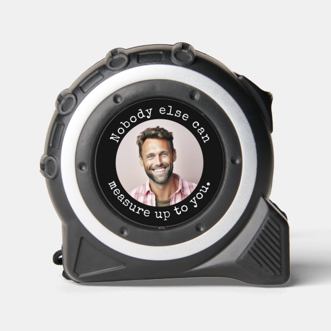 Clever loving quote with handyman photo tape measure (Front)