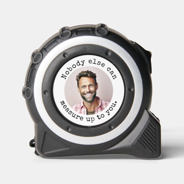 Clever loving quote with handyman photo tape measure (Front)