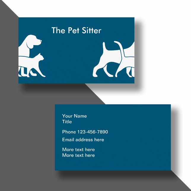 Clever Pet Sitter Business Card Design (Creator Uploaded)