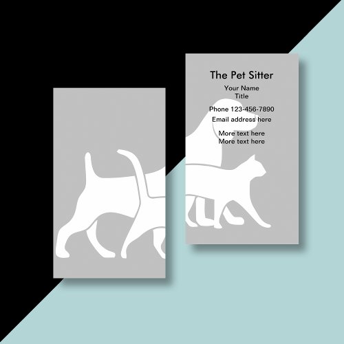 Clever Pet Sitter Double Side Business Card Design