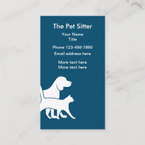 Clever Pet Sitter Unique Business Card Design