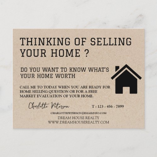 Clever Real Estate Farming Marketing Kraft Postcard