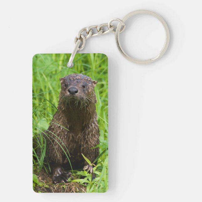 Clever River Otter Keychain (Back)