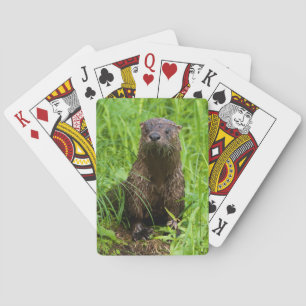 Clever River Otter Poker Cards