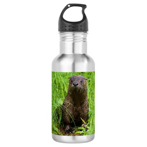 Clever River Otter Stainless Steel Water Bottle