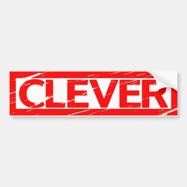 Clever Stamp Bumper Sticker (Front)