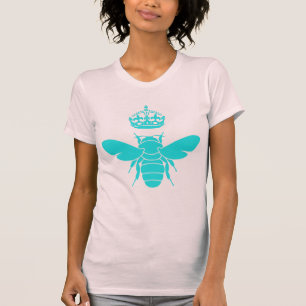 Clever Teal Queen Bee Logo T-Shirt