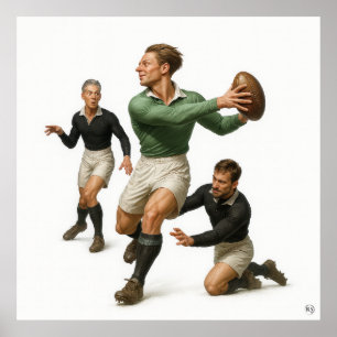 Clever Trick Dummy - Vintage Rugby Print