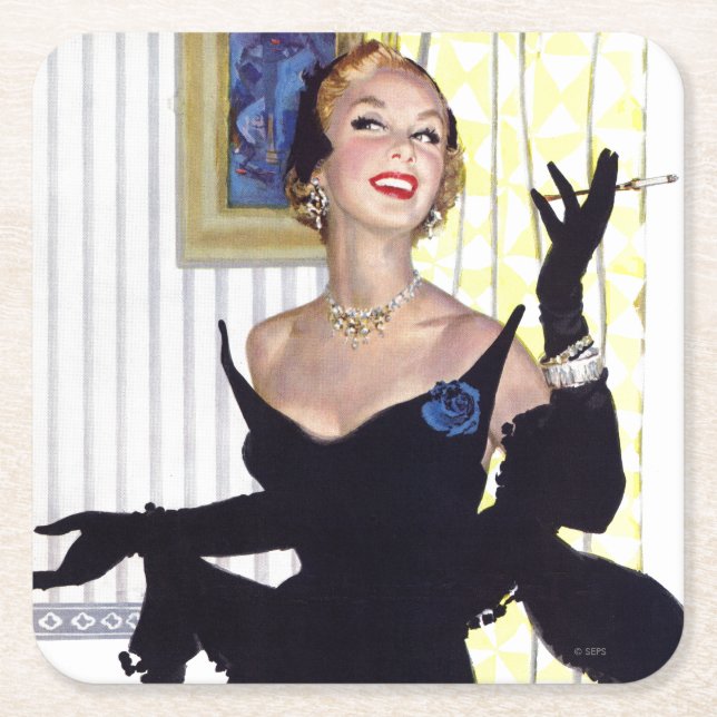 Clever Women Are Dangerous Too Square Paper Coaster (Front)